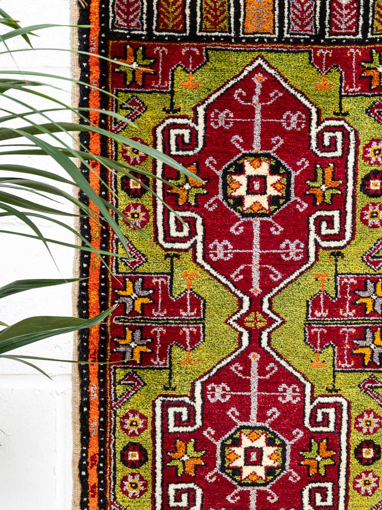 12235 Small Vintage Turkish Cal Rug 54x108cm (1.9 x 3.6ft)