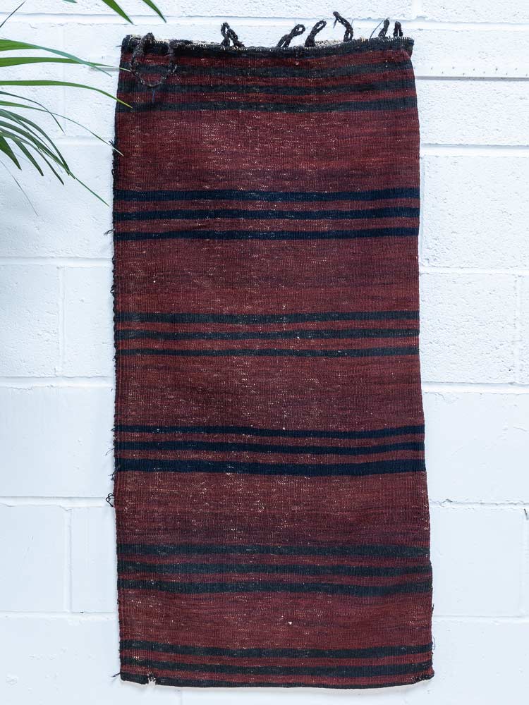 12255 Vintage Afghan Baluch Tribal Carpet Floor Cushion 60x123cm (1.11½ x 4.0½ft)