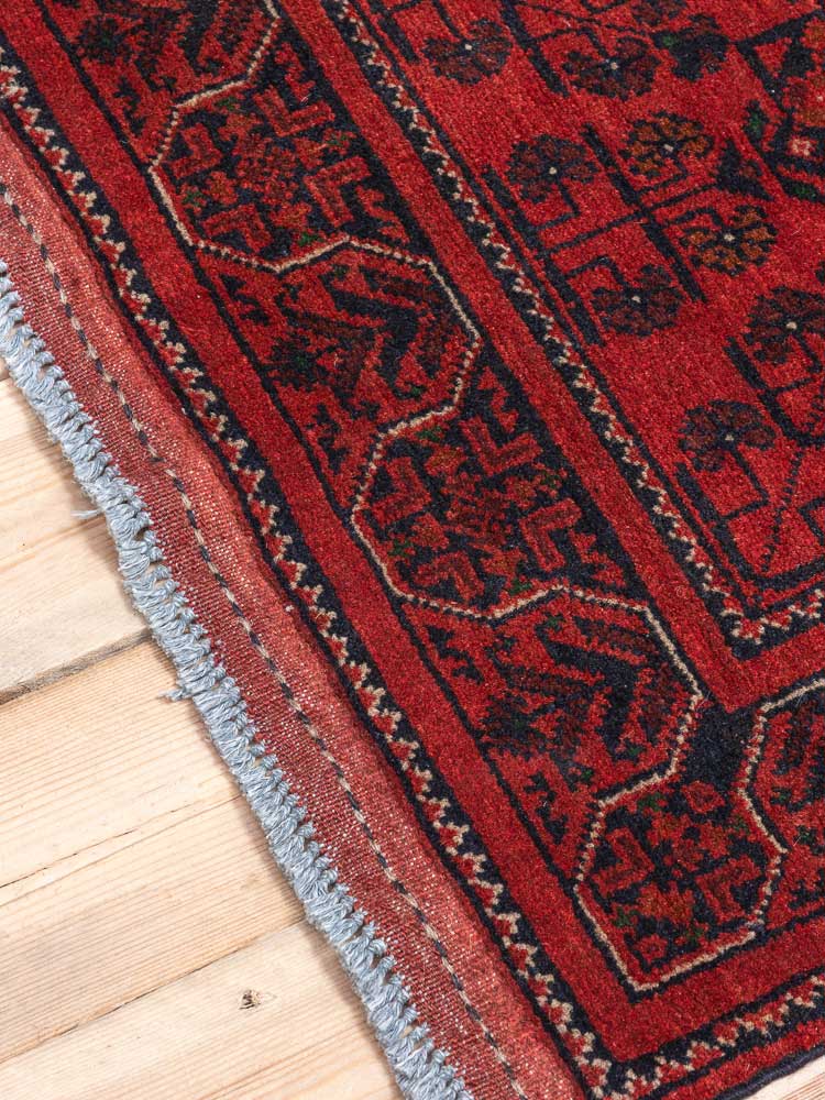 12295 Fine Afghan Khal Mohammedi Runner Rug 67x298cm (2.2 x 9.9ft)