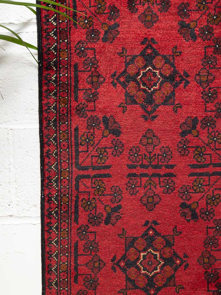 12318 Fine Afghan Khal Mohammedi Pile Rug 51x100cm (1.8 x 3.3ft)