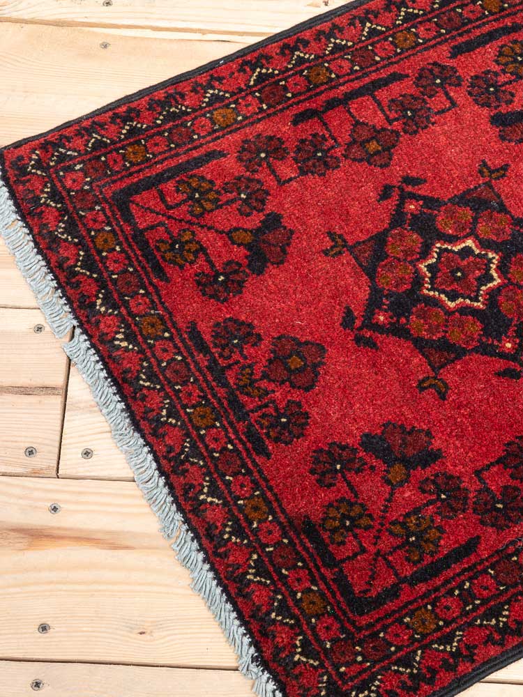 12318 Fine Afghan Khal Mohammedi Pile Rug 51x100cm (1.8 x 3.3ft)