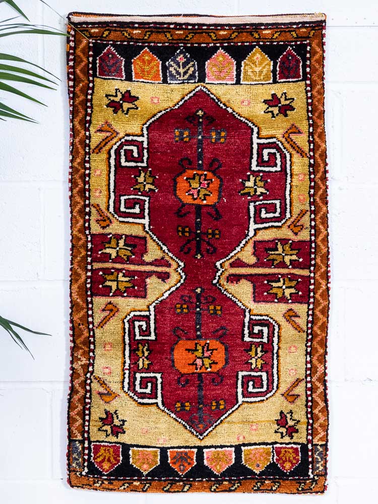 12365 Turkish Cal Vintage Carpet Floor Cushion 60x110cm (1.11½ x 3.7ft)