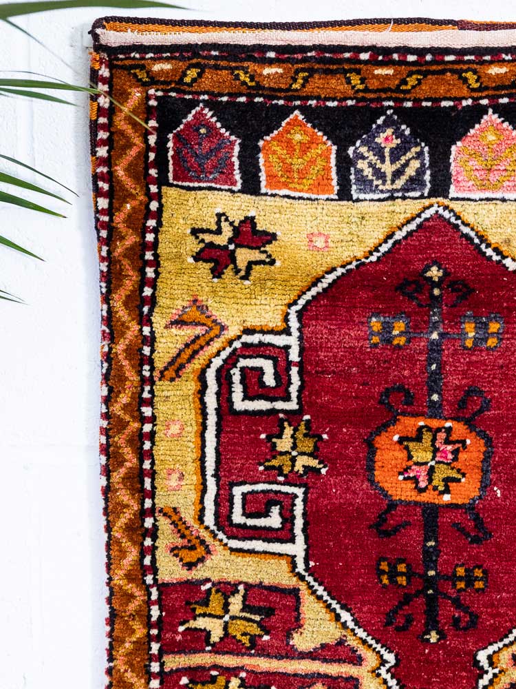 12365 Turkish Cal Vintage Carpet Floor Cushion 60x110cm (1.11½ x 3.7ft)