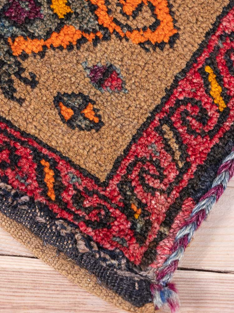 12378 Turkish Kars Vintage Carpet Floor Cushion 51x73cm (1.8 x 2.4½ft)