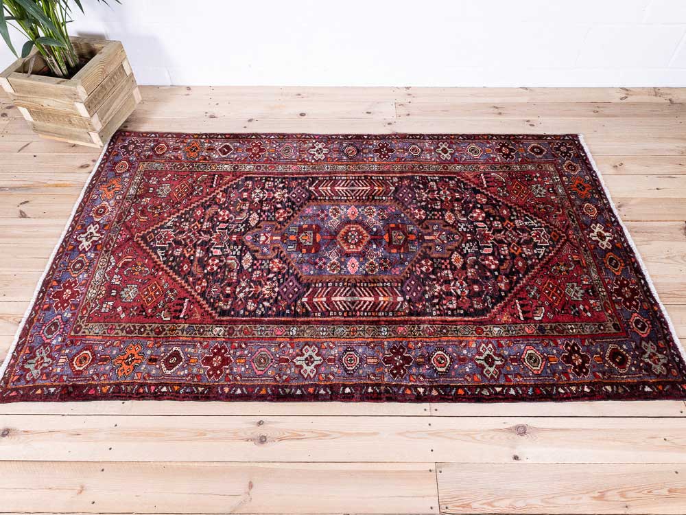 12426 Persian Hand-knotted Hamadan Rug 127x210cm (4.2 x 6.10½ft)