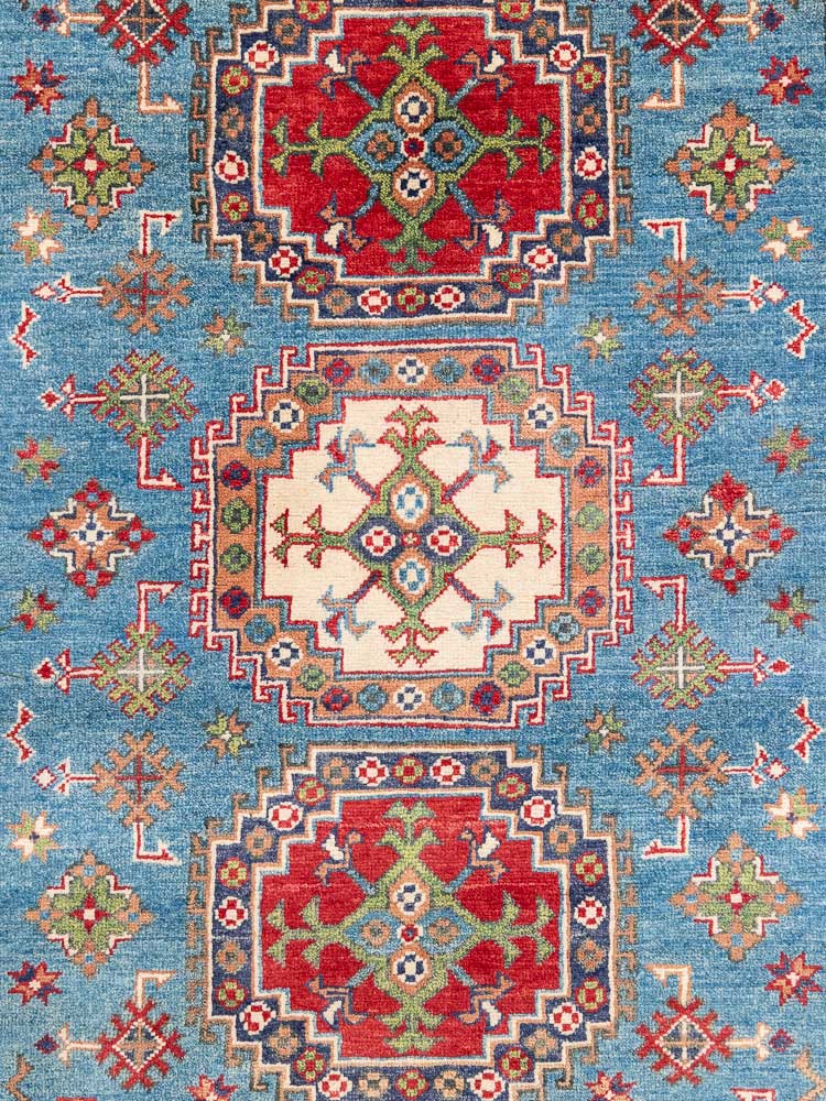 12508 Afghan Yakash Kazak Pile Rug 151x202cm (4.11 x 6.7ft)