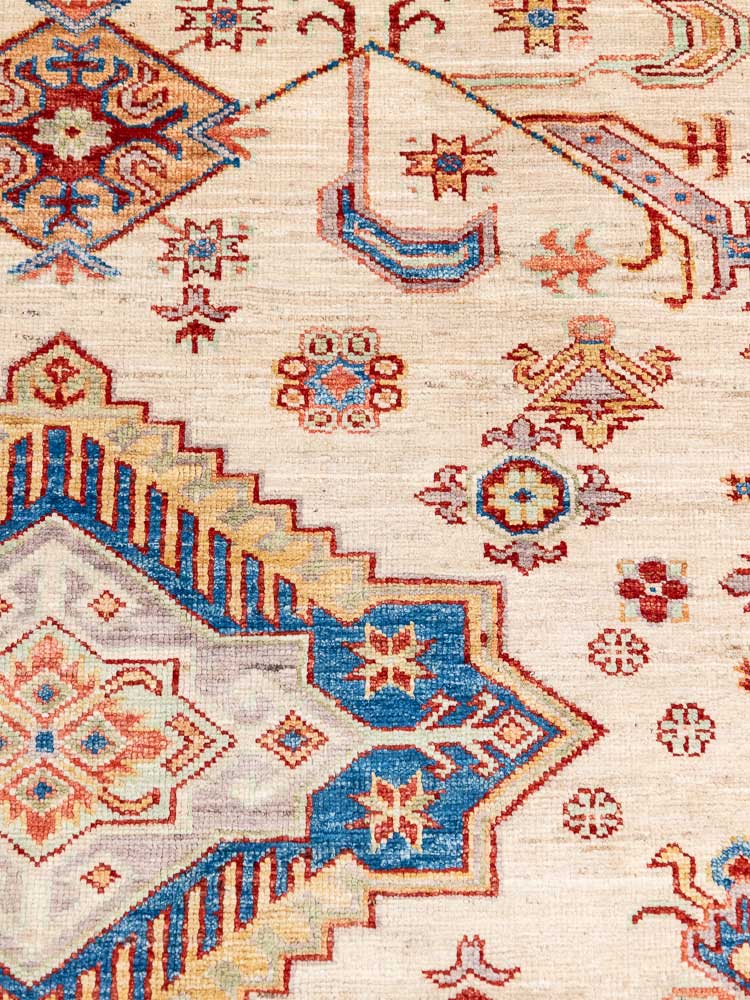 12517 Large Fine Afghan Super Kazak Pile Carpet 274x371cm (9 x 12.2ft)