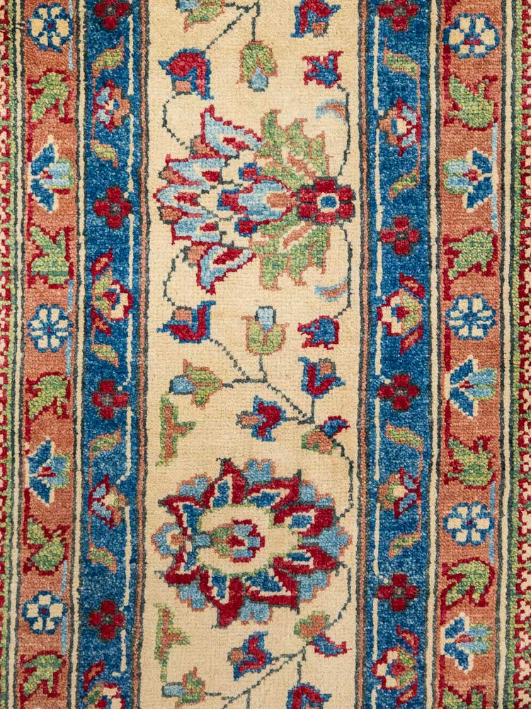 12518 Large Afghan Yakash Kazak Pile Carpet 272x354cm (8.11 x 11.7ft)