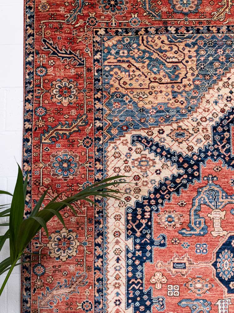 12520 Large Decorative Afghan Ariana Pile Carpet 245x308cm (8.0 x 10.1ft)