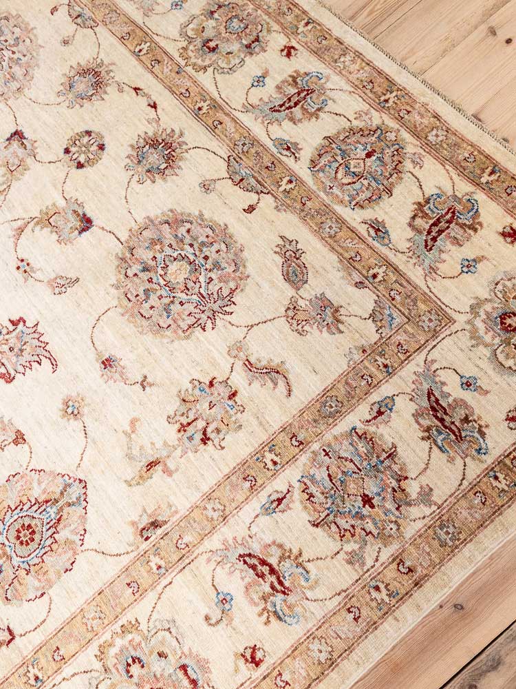 12522 Large Fine Afghan Ziegler Pile Carpet 211x297cm (6.11 x 9.9ft)