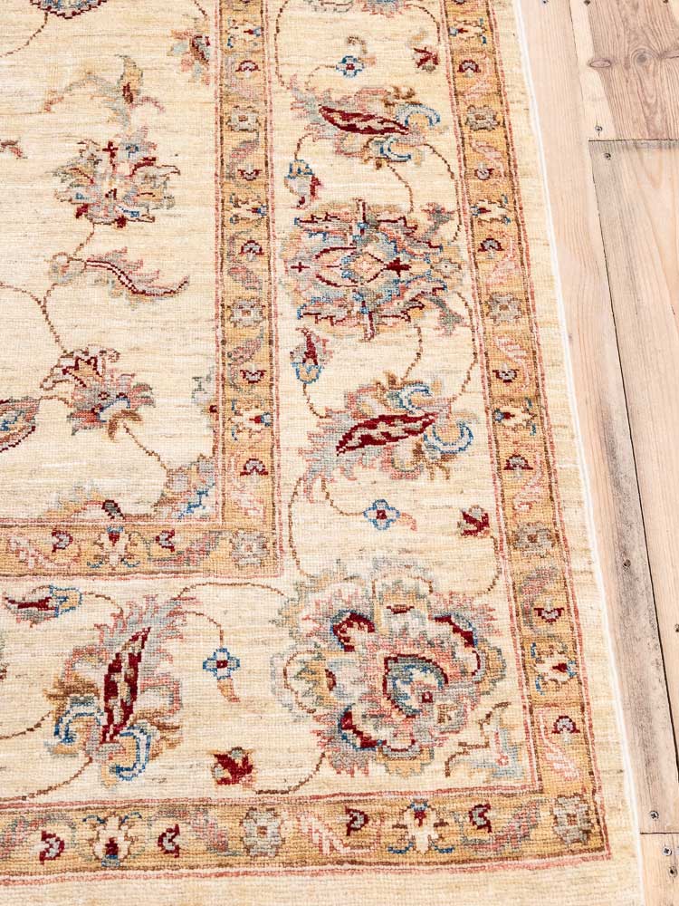 12522 Large Fine Afghan Ziegler Pile Carpet 211x297cm (6.11 x 9.9ft)