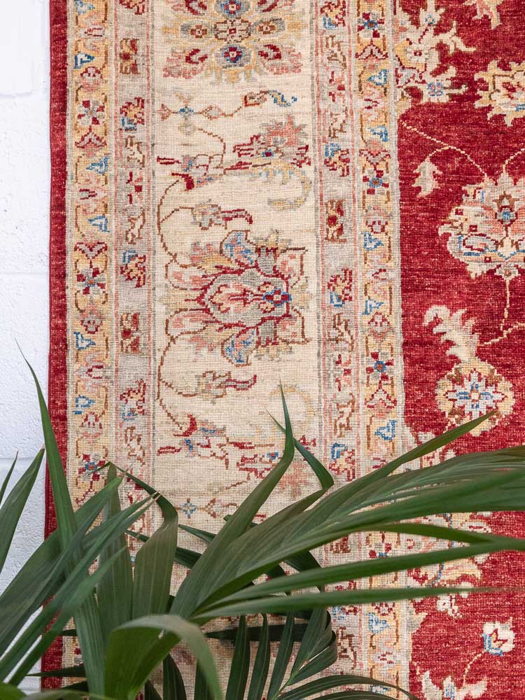 12523 Large Fine Afghan Ziegler Pile Carpet 212x307cm (6.11 x 10.1ft)