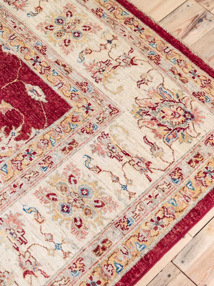 12523 Large Fine Afghan Ziegler Pile Carpet 212x307cm (6.11 x 10.1ft)