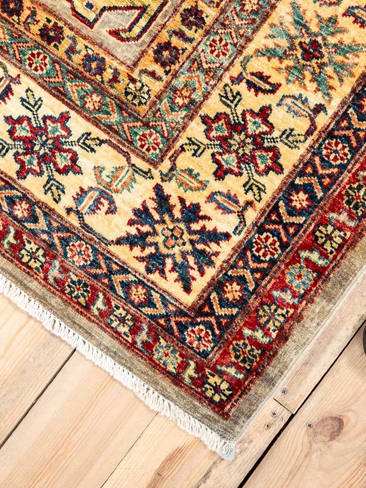 12526 Large Fine Afghan Super Kazak Pile Carpet 212x298cm (6.11 x 9.9ft)