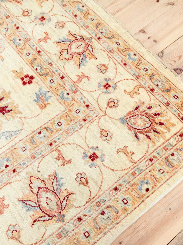 12528 Large Fine Afghan Ziegler Pile Carpet 206x300cm (6.9 x 9.10ft)