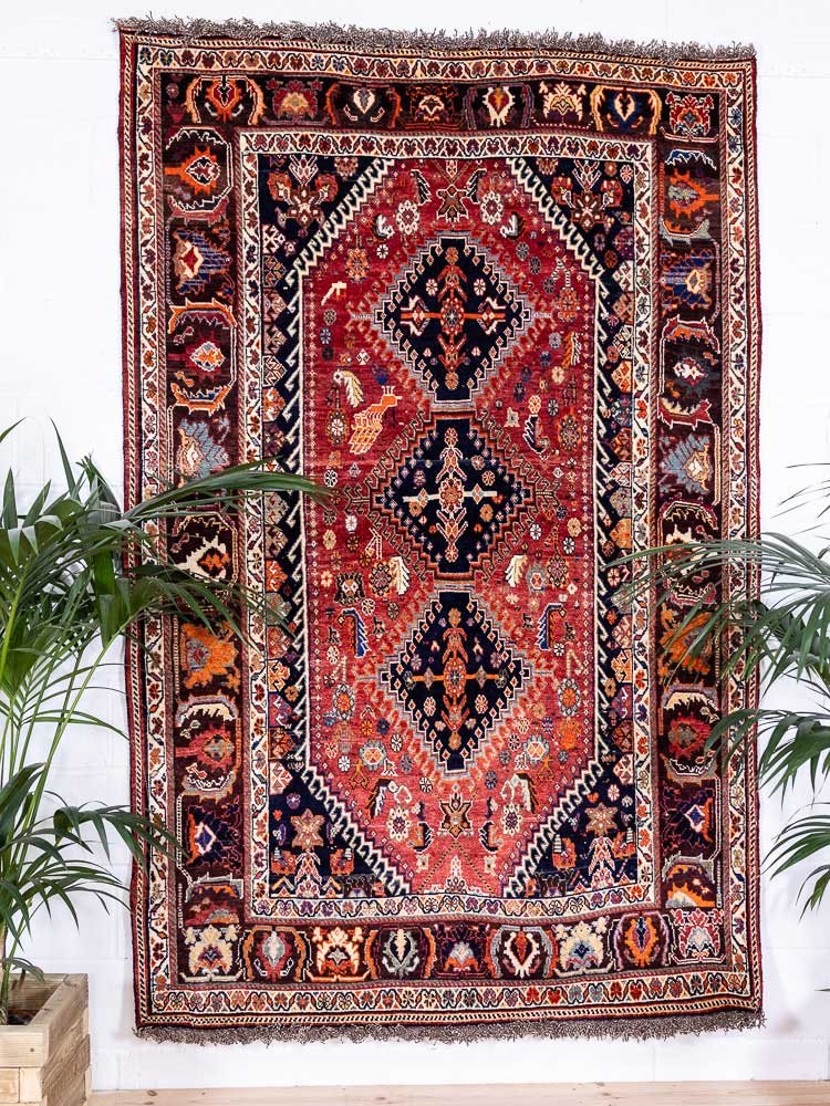 Tribal Top Quality Persian Oriental Kashkuli Qashgai Carpet 155x241cm