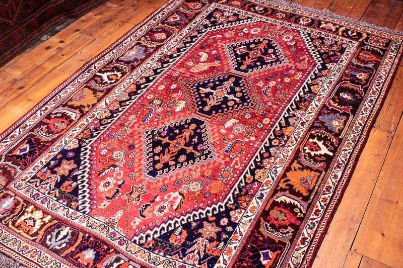 4856 Persian Oriental Kashkuli Qashqai Carpet 155x241cm (5.1 x 7.11ft)