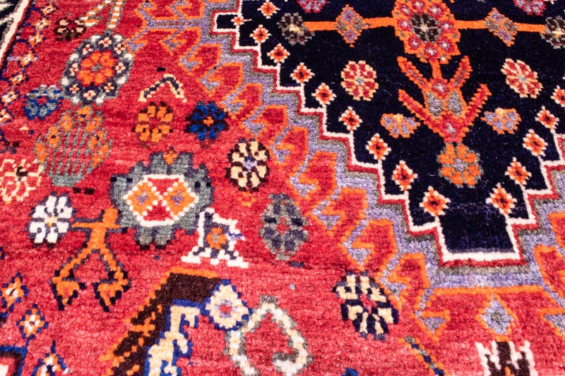4856 Persian Oriental Kashkuli Qashqai Carpet 155x241cm (5.1 x 7.11ft)