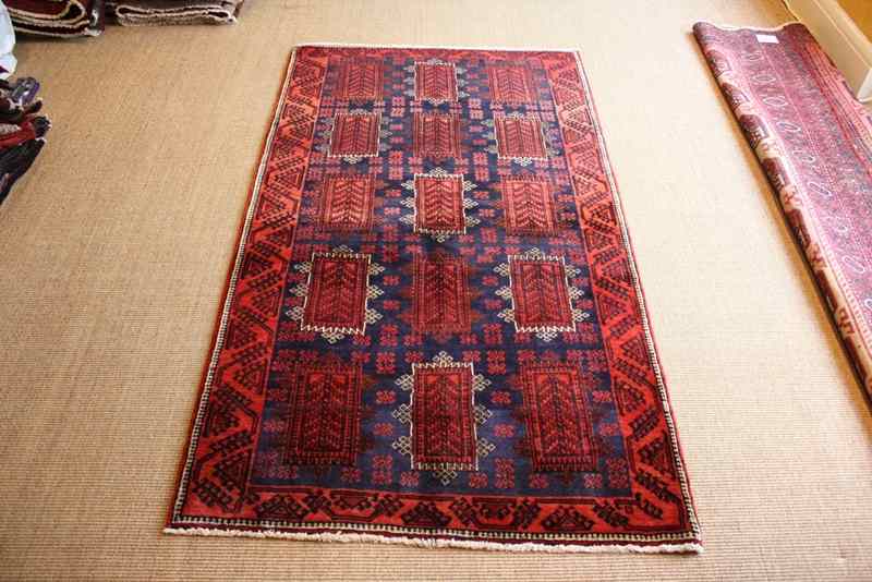 5909 Persian Mashad Baluch Oriental Rug 104x183cm (3.5 x 6ft)