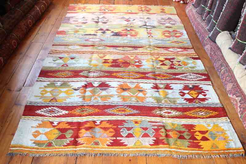 7964 Turkish Flatweave Cal Kilim 159x244cm (5.2 x 8ft)