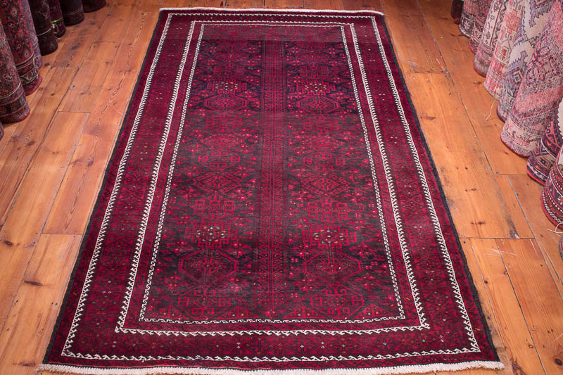 8907 Persian Mashad Baluch Oriental Rug 128x220cm (4.2½ x 7.2½ft)