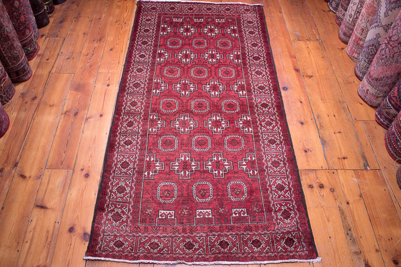 8921 Persian Mashad Baluch Oriental Rug 98x200cm (3.2½ x 6.6½ft)