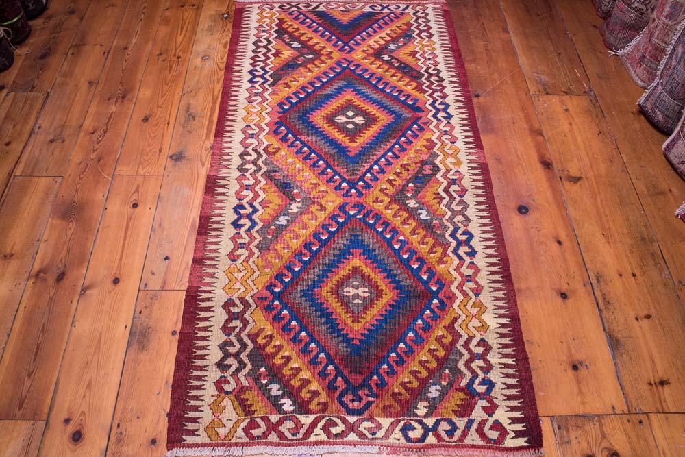 9067 Turkish Kilim Rug - Fethiye 80x168cm (2.7 x 5.6ft)