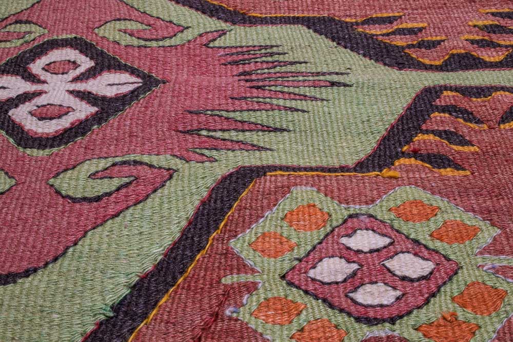 9096 Vintage Turkish Kilim Rug - Mut 90x119cm (2.11 x 3.11ft)