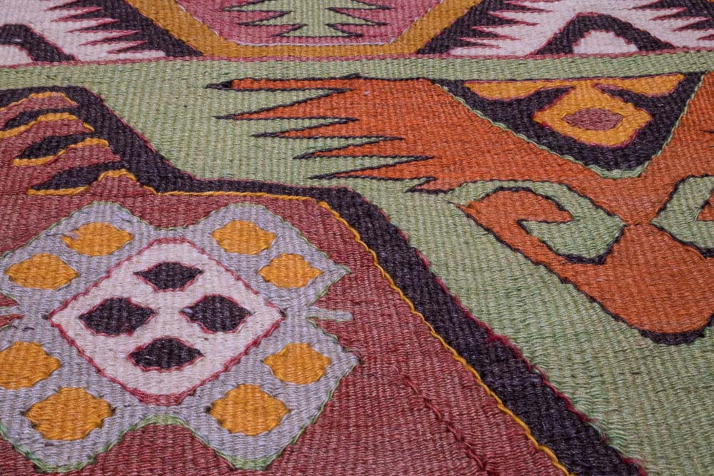 9096 Vintage Turkish Kilim Rug - Mut 90x119cm (2.11 x 3.11ft)