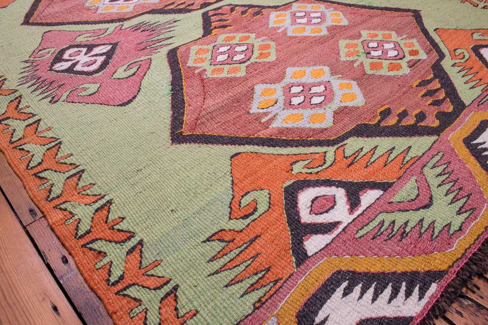 9096 Vintage Turkish Kilim Rug - Mut 90x119cm (2.11 x 3.11ft)