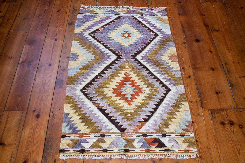 9436 Vintage Turkish Kilim Rug - Antalya 75x127cm (2.5 x 4.2ft)