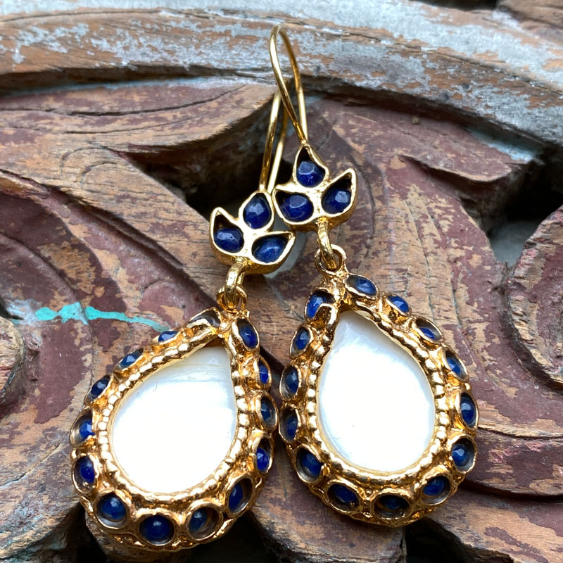 AE277 Ottoman Design Earrings 55mm x 20mm