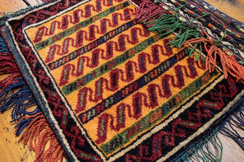 CC1273 Afghan Baluch Carpet Cushion Cover 44x45cm (1.5 x 1.5ft)