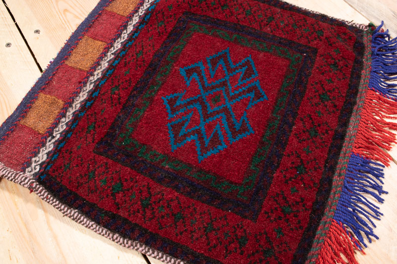CC1329 Afghan Baluch Carpet Cushion Cover 36x37cm (1.2 x 1.2½ft)