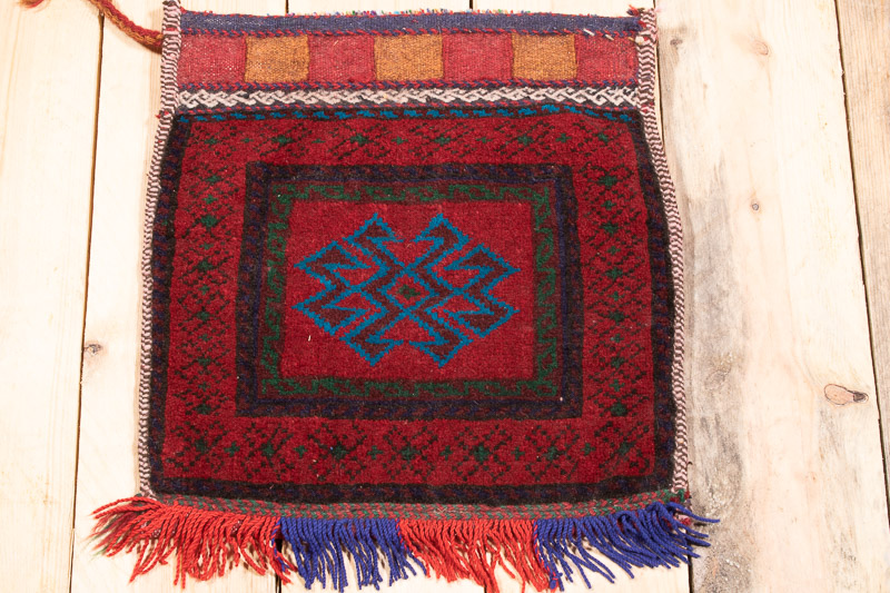 CC1329 Afghan Baluch Carpet Cushion Cover 36x37cm (1.2 x 1.2ft)