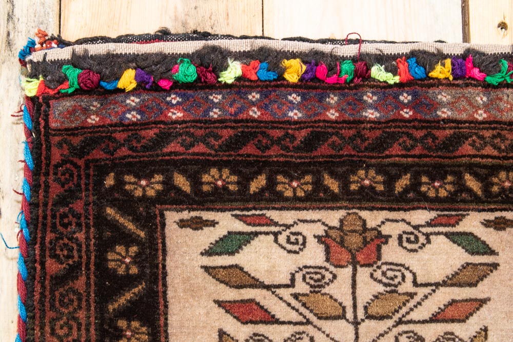 CC1430 Tribal Afghan Baluch Carpet Cushion Cover 34x39cm (11 x 1.3ft)