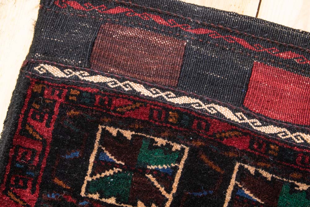 CC1450 Tribal Afghan Baluch Carpet Cushion Cover 38x41cm (1.3 x 1.4ft)