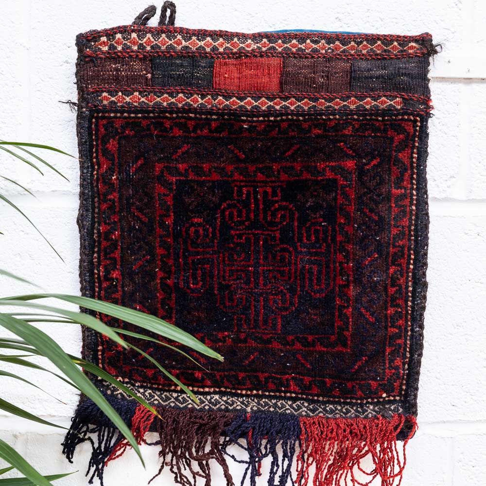 CC1495 Tribal Afghan Baluch Carpet Cushion Cover 35x41cm (1.1½ x 1.4ft)