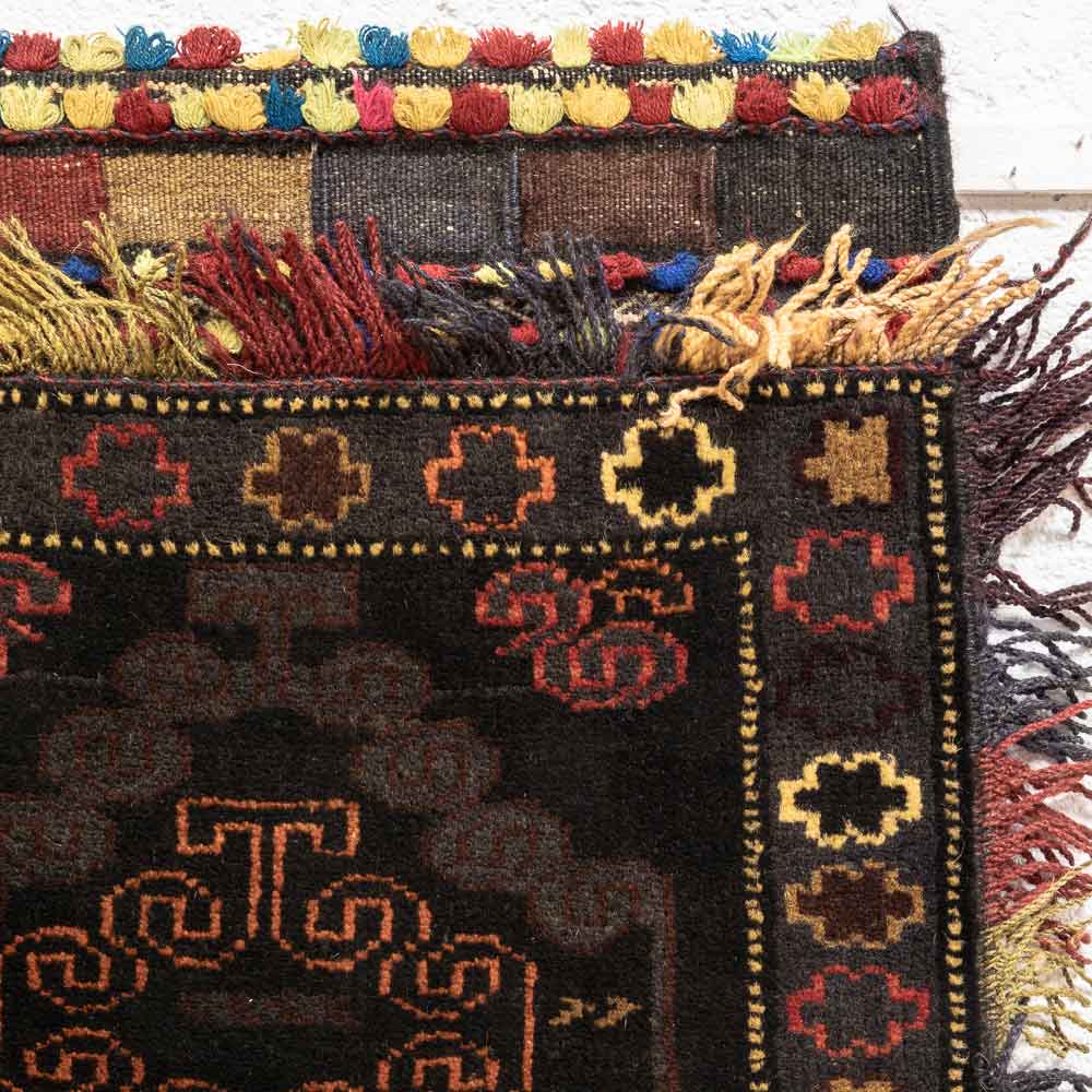 CC1530 Vintage Tribal Afghan Baluch Carpet Cushion Cover 42x44cm (1.4½ x 1.5ft)