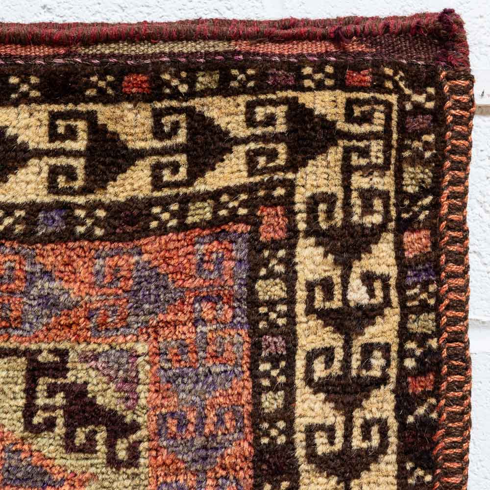 CC1538 Vintage Tribal Afghan Baluch Carpet Cushion Cover 51x53cm (1.8 x 1.9ft)