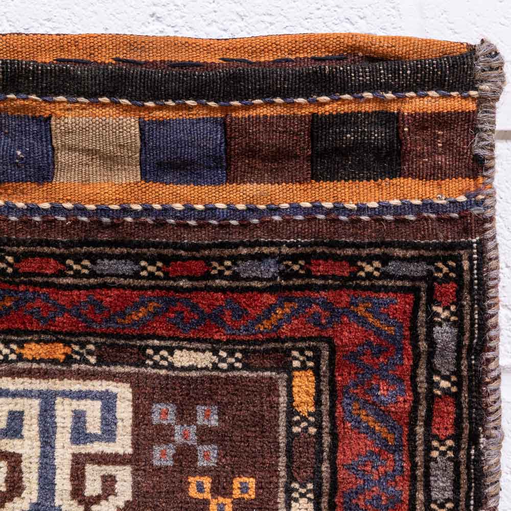 CC1543 Vintage Tribal Afghan Baluch Carpet Cushion Cover 43x44cm (1.5 x 1.5ft)
