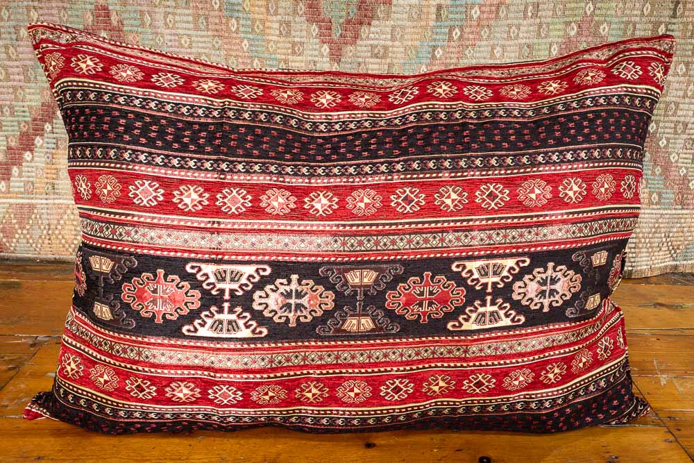 Floor Cushions Turkish Kilim Cushion Covers Large Red Kilim Stripe
