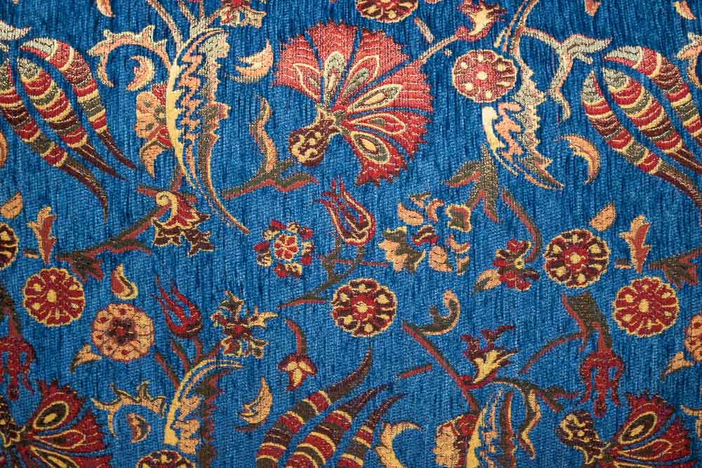 Large Blue Ottoman Turkish Floor Cushion Cover 68x94cm