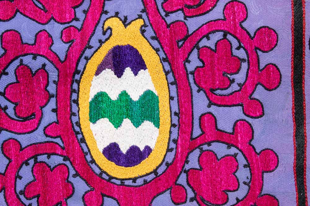 SC641 Uzbek Embroidered Suzani Cushion Cover 34x38cm