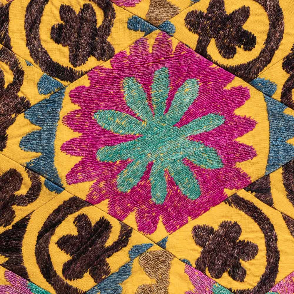 SC664 Uzbek Suzani Embroidered Patchwork Cushion Cover 39x50cm