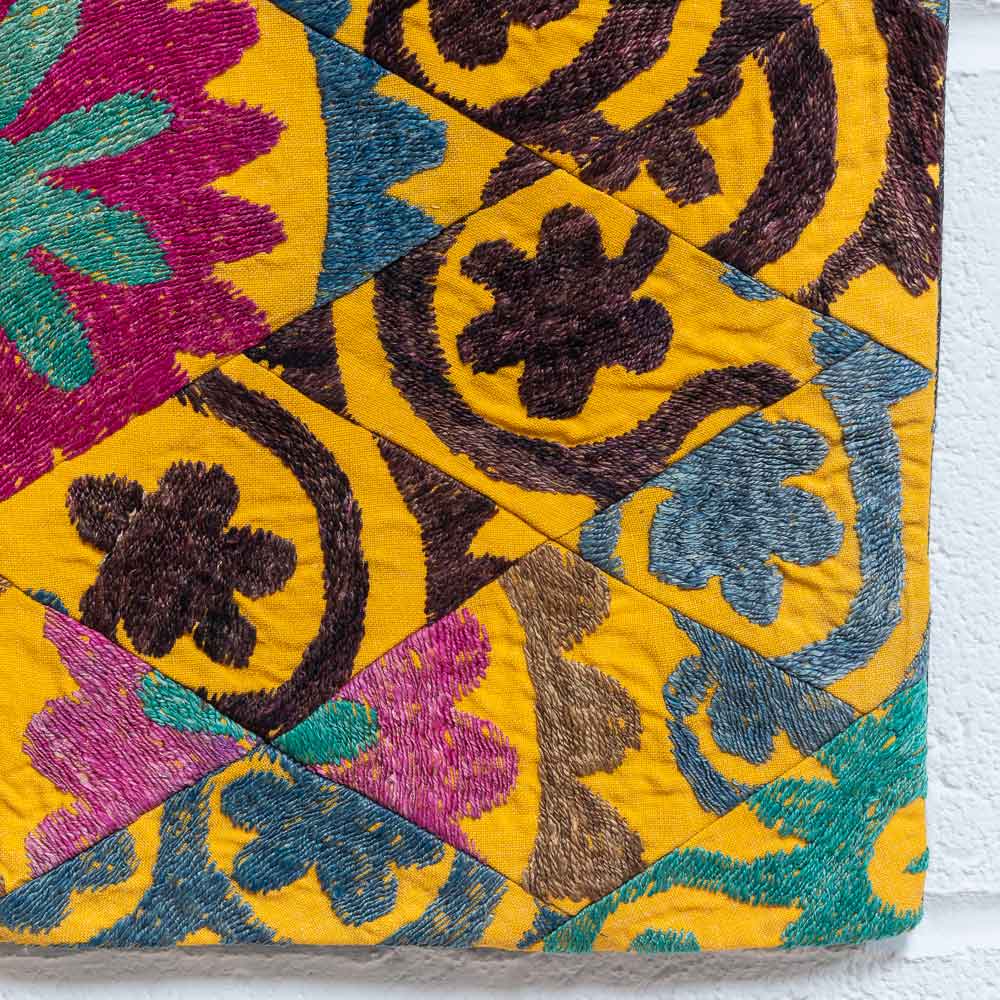 SC664 Uzbek Suzani Embroidered Patchwork Cushion Cover 39x50cm