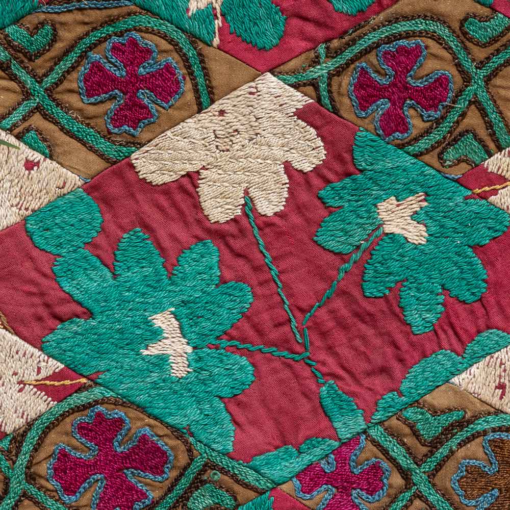 SC672 Uzbek Suzani Embroidered Patchwork Cushion Cover 34x44cm