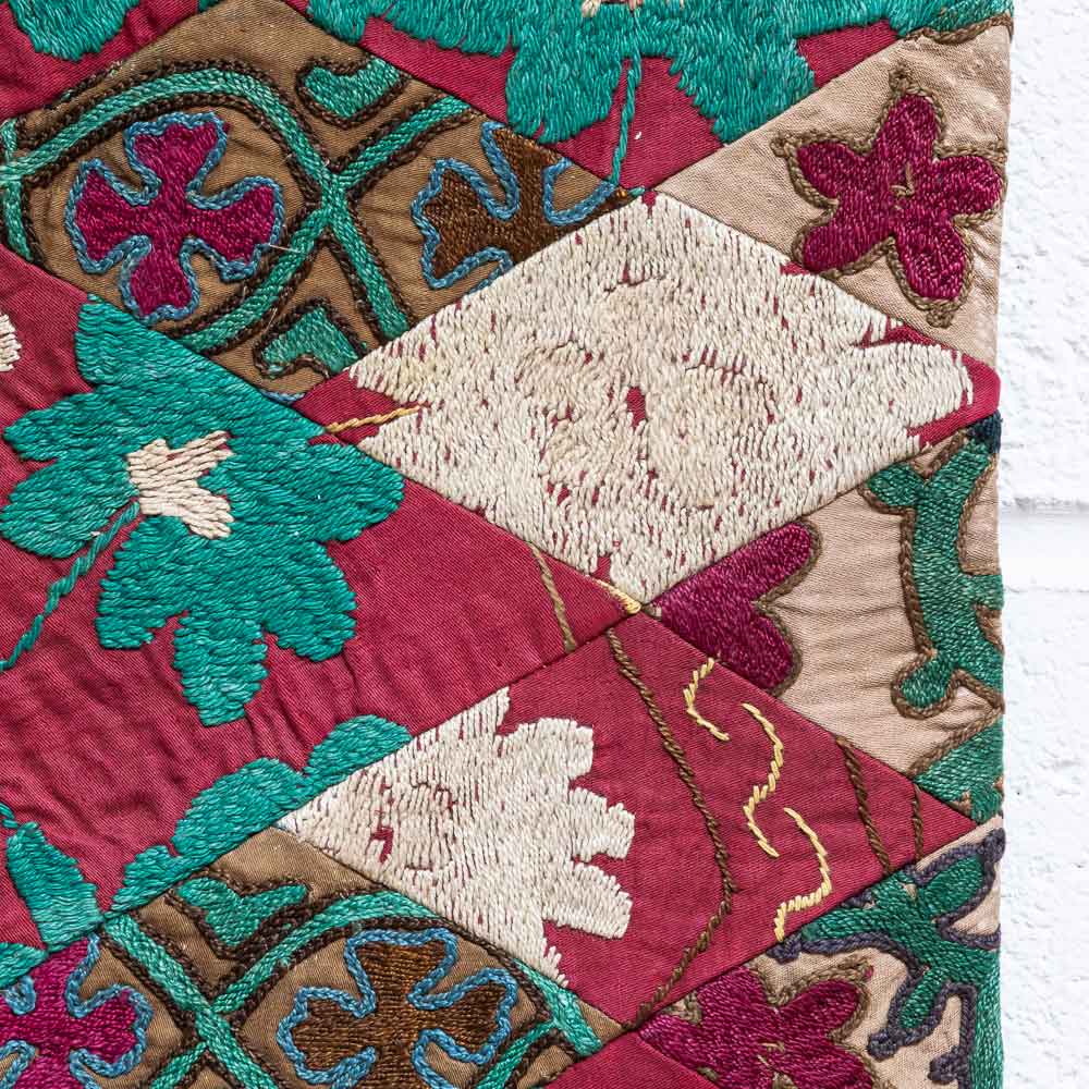 SC672 Uzbek Suzani Embroidered Patchwork Cushion Cover 34x44cm