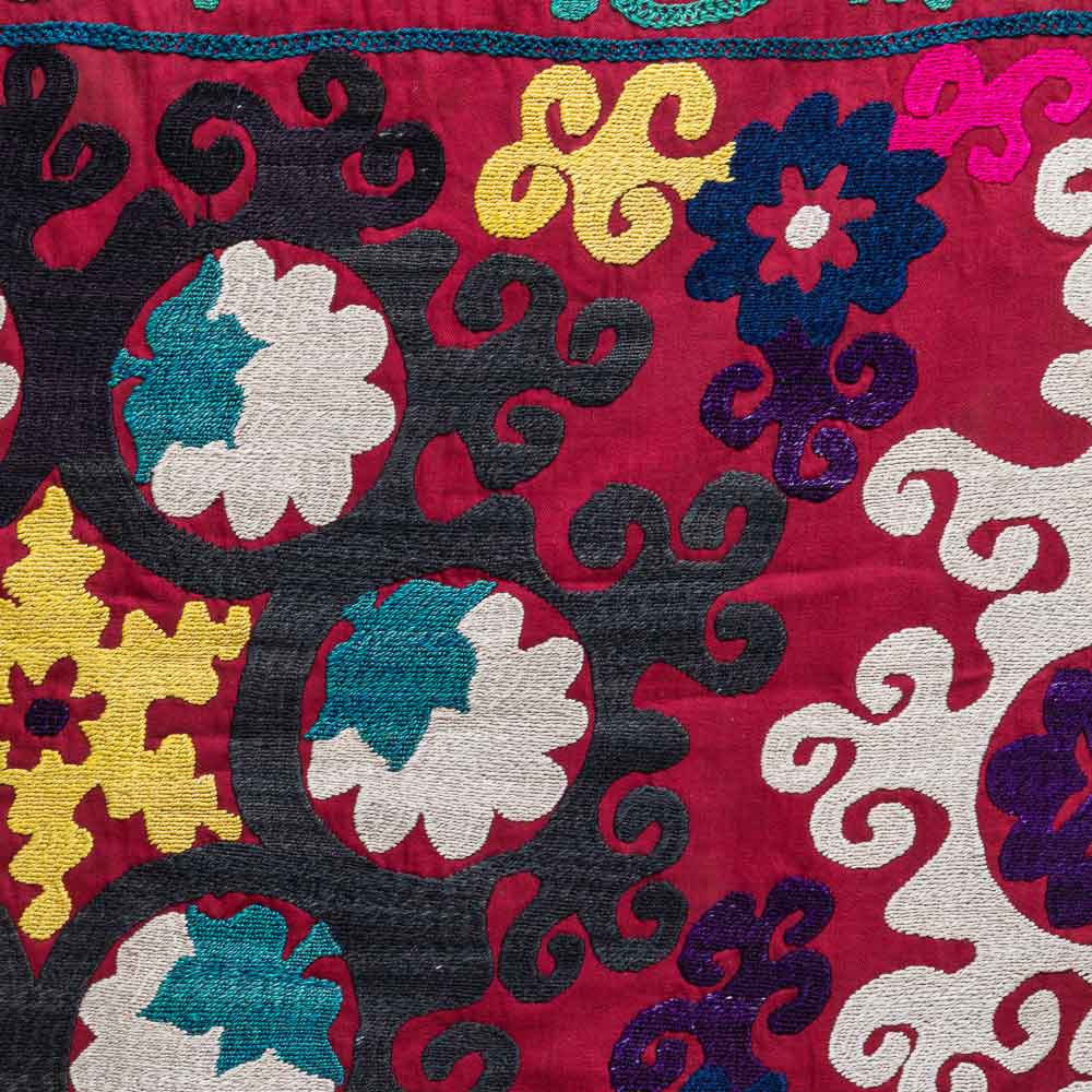 SC690 Uzbek Embroidered Suzani Cushion Cover 68x69cm