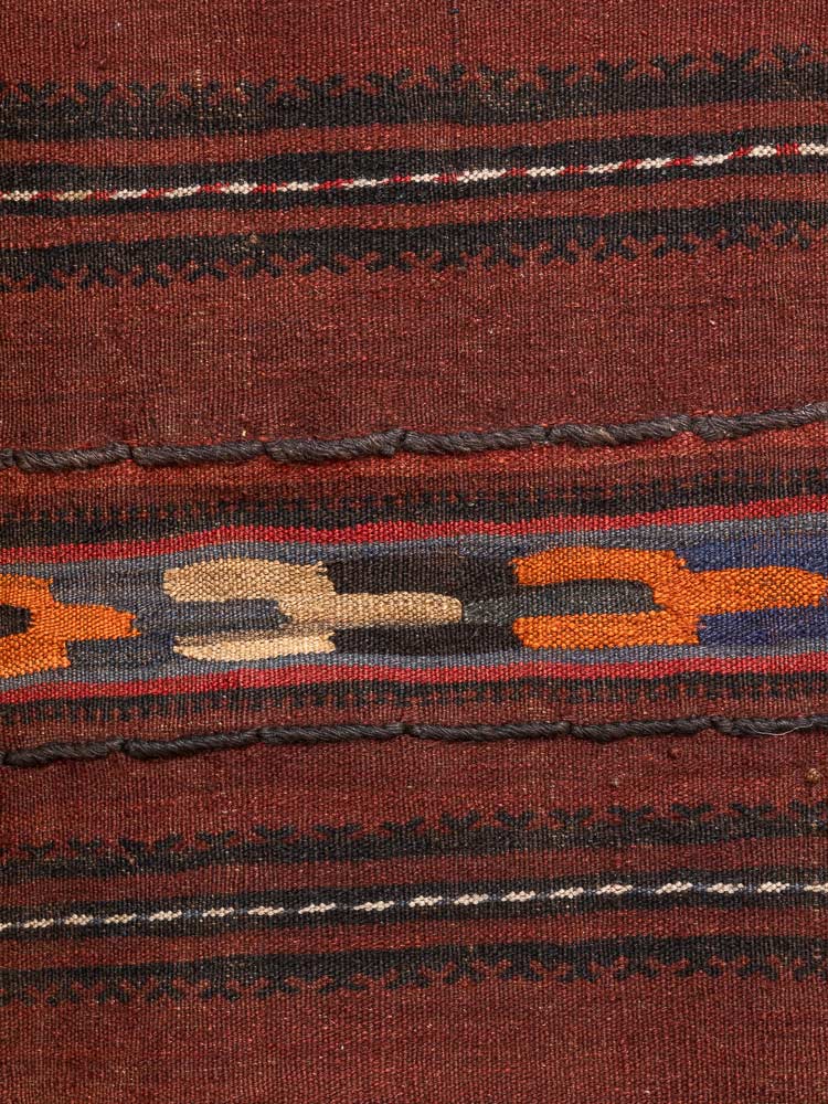 TT575 Tribal Vintage Afghan Baluch Carpet Saddlebag 48x115cm